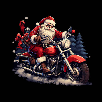 Panel święty Mikołaj na motorze