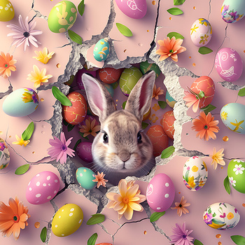 Panel wielkanocny króliczek wlk94