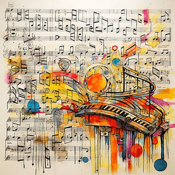 Panel kolory muzyki, nuty wmz15