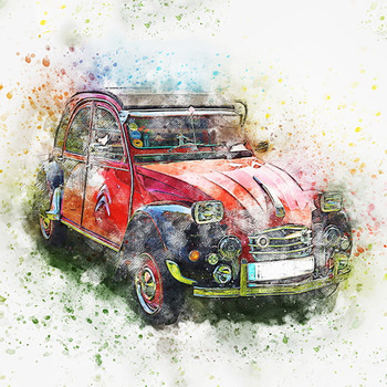 Panel samochód Citroen vintage wa28