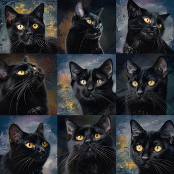 Panel czarne koty wk240