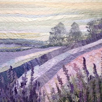 Panel pejzaż lawendowe pola Prowansji patchwork wr204