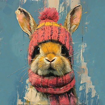 Panel królik w czapce wlk55