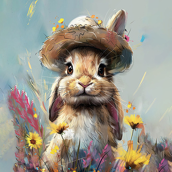 Panel królik w kapeluszu wlk39