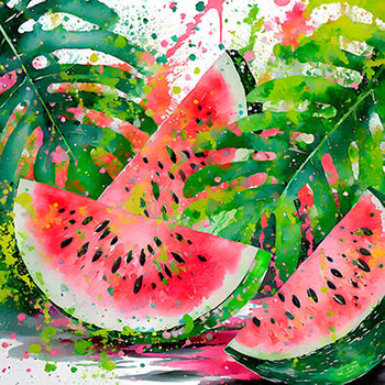 Panel owoce soczysty arbuz wr177