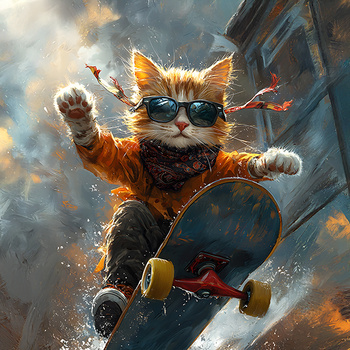 Panel rudy kot na deskorolce wk288