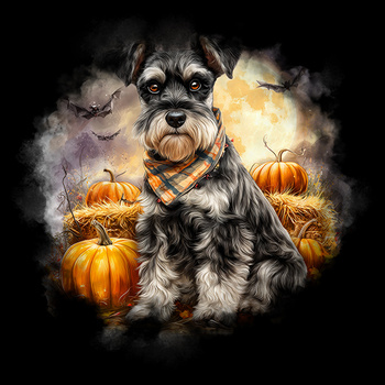 Panel pies Schnauzer z dyniami wd200