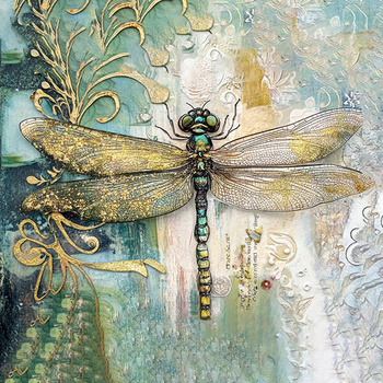 Panel złota ważka wo66