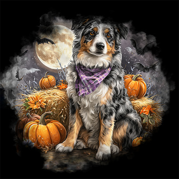 Panel pies Owczarek australijski z dyniami wd227