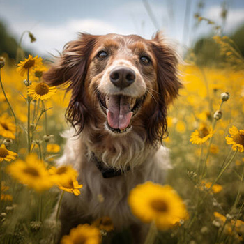 Panel pies cocker spaniel na łące wd139