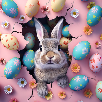 Panel wielkanocny króliczek wlk90