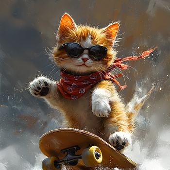 Panel rudy kot na deskorolce wk295