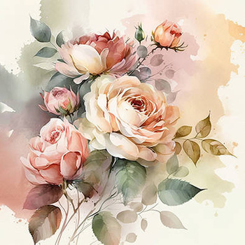 Panel róże akwarela wr25