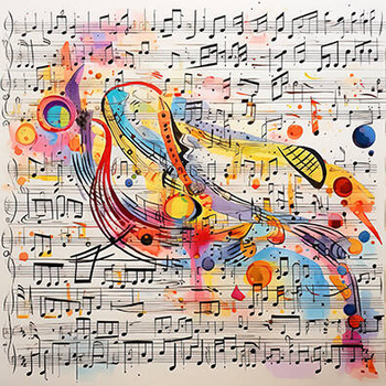 Panel kolory muzyki, nuty wmz14