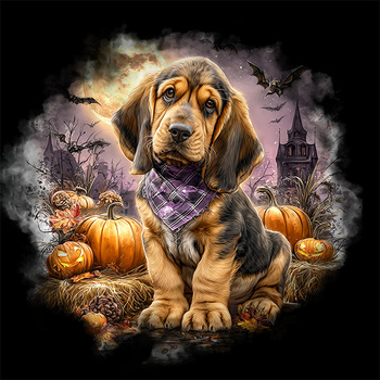 Panel pies Bloodhound z dyniami wd229