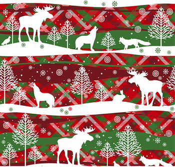 Panel wzór świąteczny las