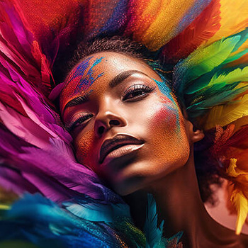 Panel twarz kobiety w kolorach wl84