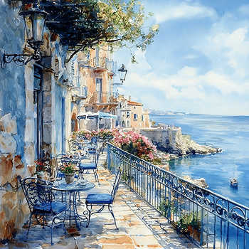 Panel śródziemnomorski krajobraz wx61