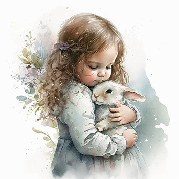 Panel dziewczynka z króliczkiem wl32
