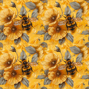 Panel pszczoły i kwiaty wo44