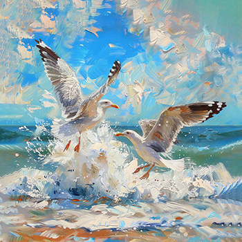 Panel ptaki mewy wb82