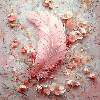 Panel różowe piórko wb131